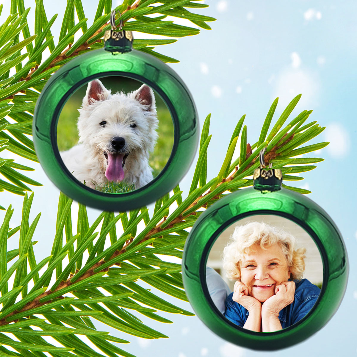 geschenke364-saisonales-weihnachtskugel-gr-n-mit-foto-8-cm image 2
