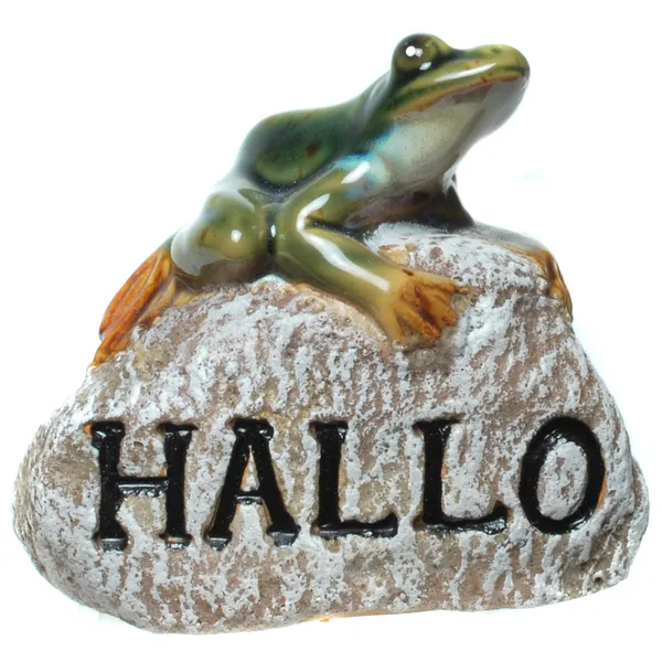 geschenke364-gartendeko-frosch-auf-stein-hallo-porzellan image 1