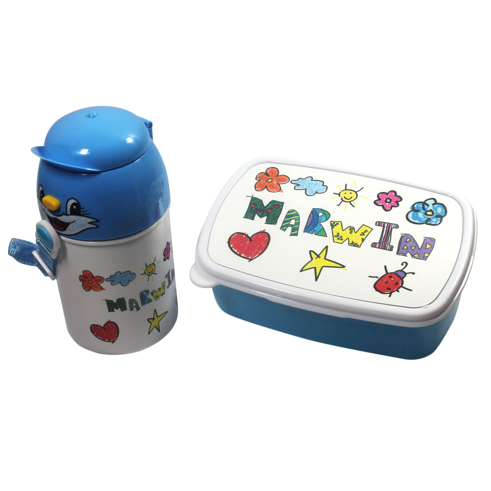 geschenke364-lunch-box-trinkflasche-blau-mit-name-jungen image 1