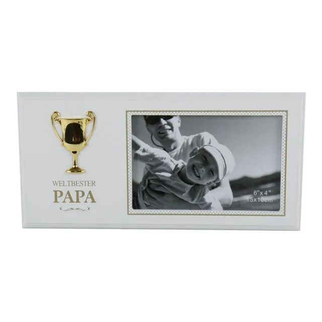 geschenke364-heimdeko-fotorahmen-weltbester-papa-pokal-10x15 image 1