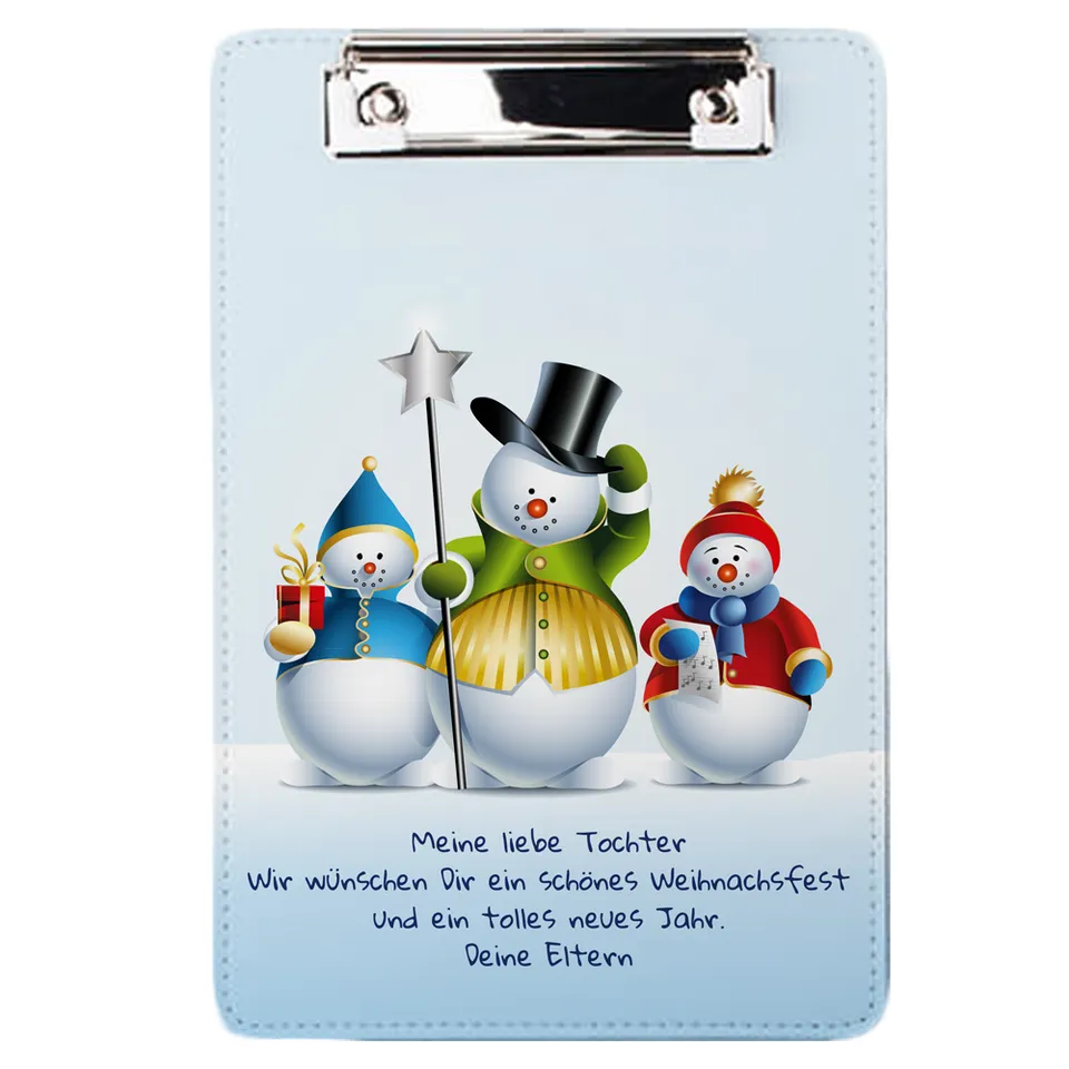 geschenke364-klemmbrett-geldgeschenk-schneemann-a5-mit-text image 1