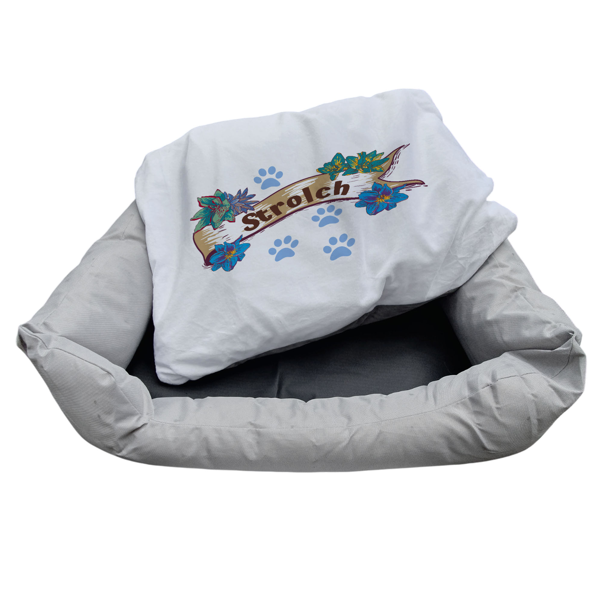 geschenke364-k-rbchen-hundebett-mit-name-blumen-blau-65x55-cm image 4