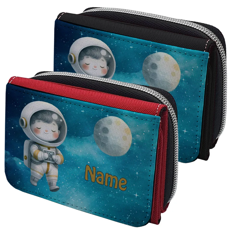 geschenke364-geldbeutel-astronaut-mit-name-textil-rot-12cm image 1