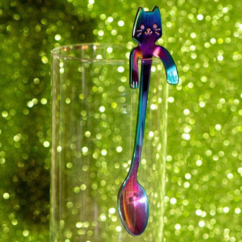 geschenke364-heimdeko-katzenl-ffel-regenbogen-2er-set-edelstahl image 4