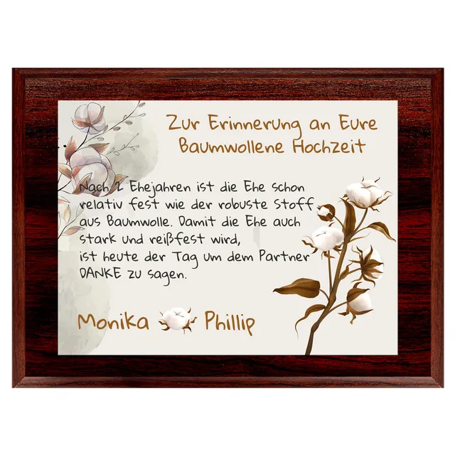 geschenke364-holztafeln-2-hochzeitstag-baumwollene-hochzeit-holztafel-namen image 1