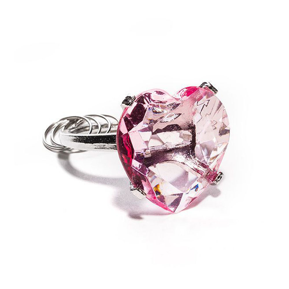 geschenke364-schl-sselanh-nger-diamant-herz-pink-5er-set image 1
