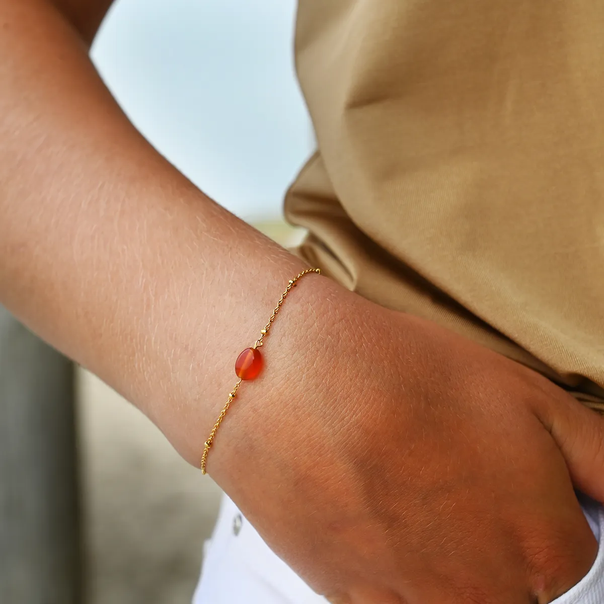 vinoos-colours-of-wine-you-inspire-me-armband-orange-15-cm-edelstahl image 2
