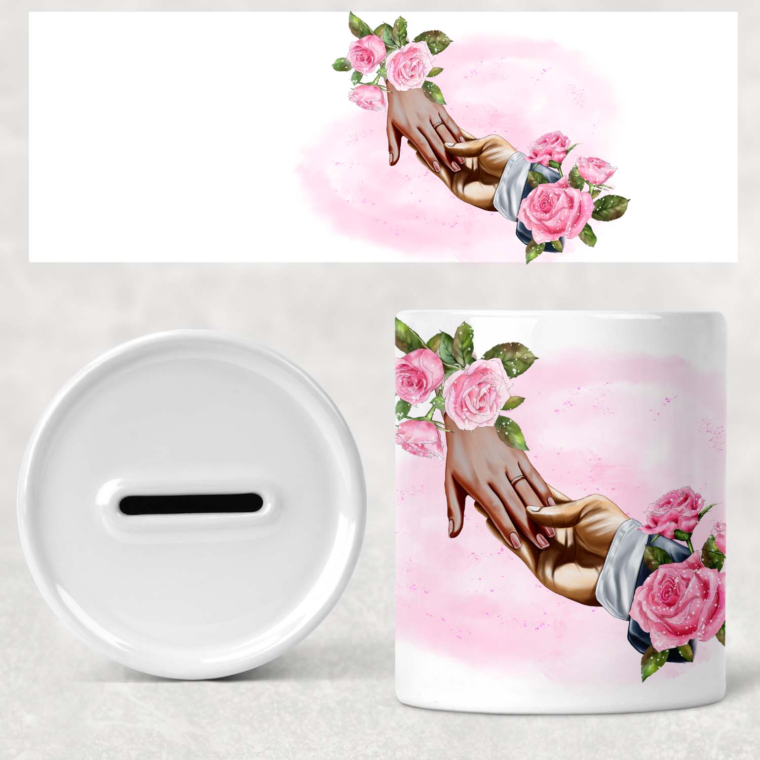 geschenke364-spardosen-hand-in-hand-spardose-hochzeit-mit-namen-keramik image 2