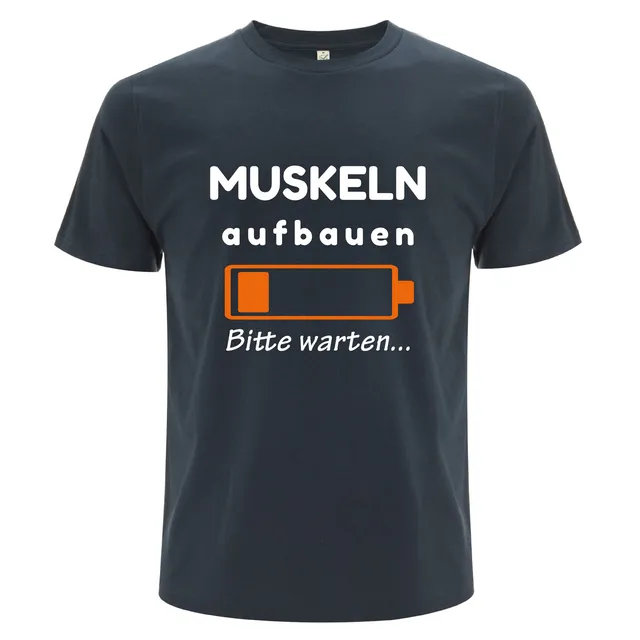 geschenke364-muskeln-aufbauen-organic-t-shirt-bio-denim image 1