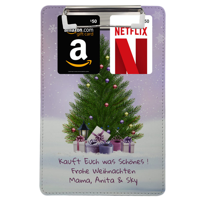 geschenke364-klemmbrett-weihnachtsbaum-geldgeschenk-a5-mit-wunschtext image 3