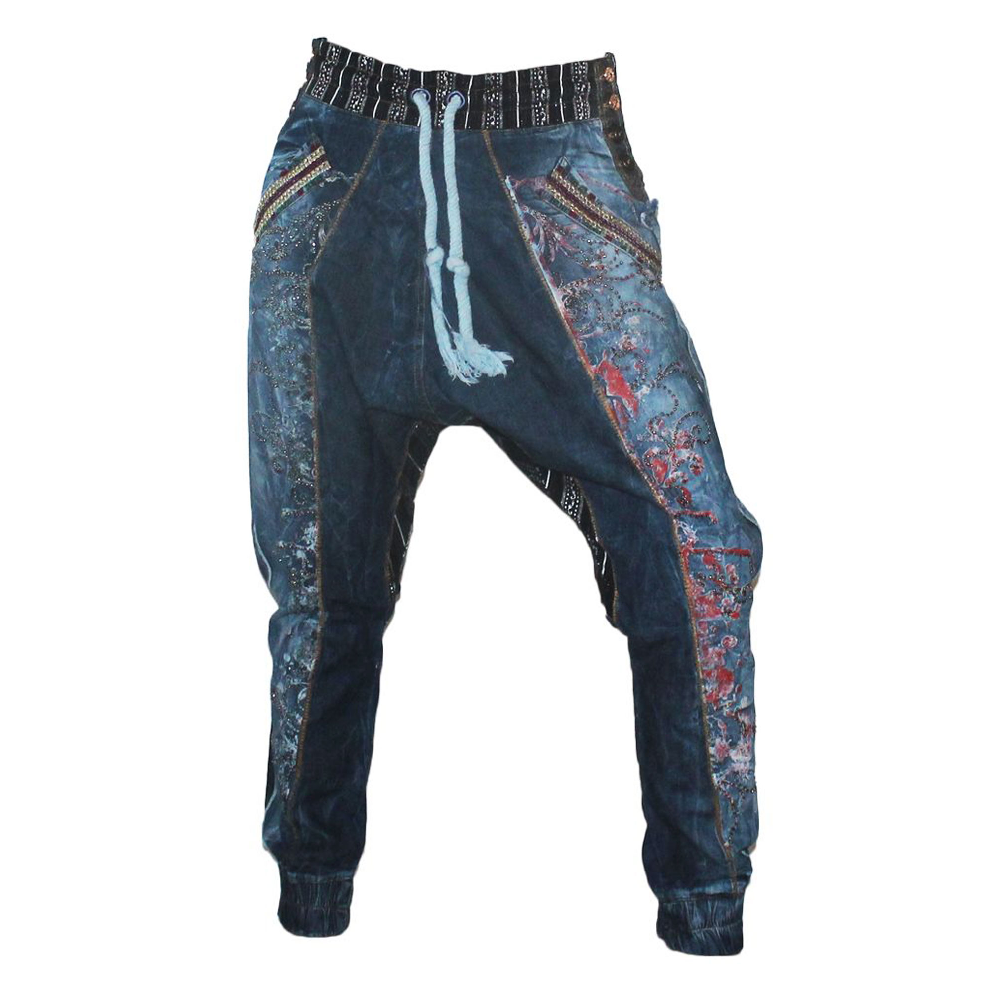 geschenke364-damenmode-3210-haremshose-indigo-gr-s-baumwolle image 1