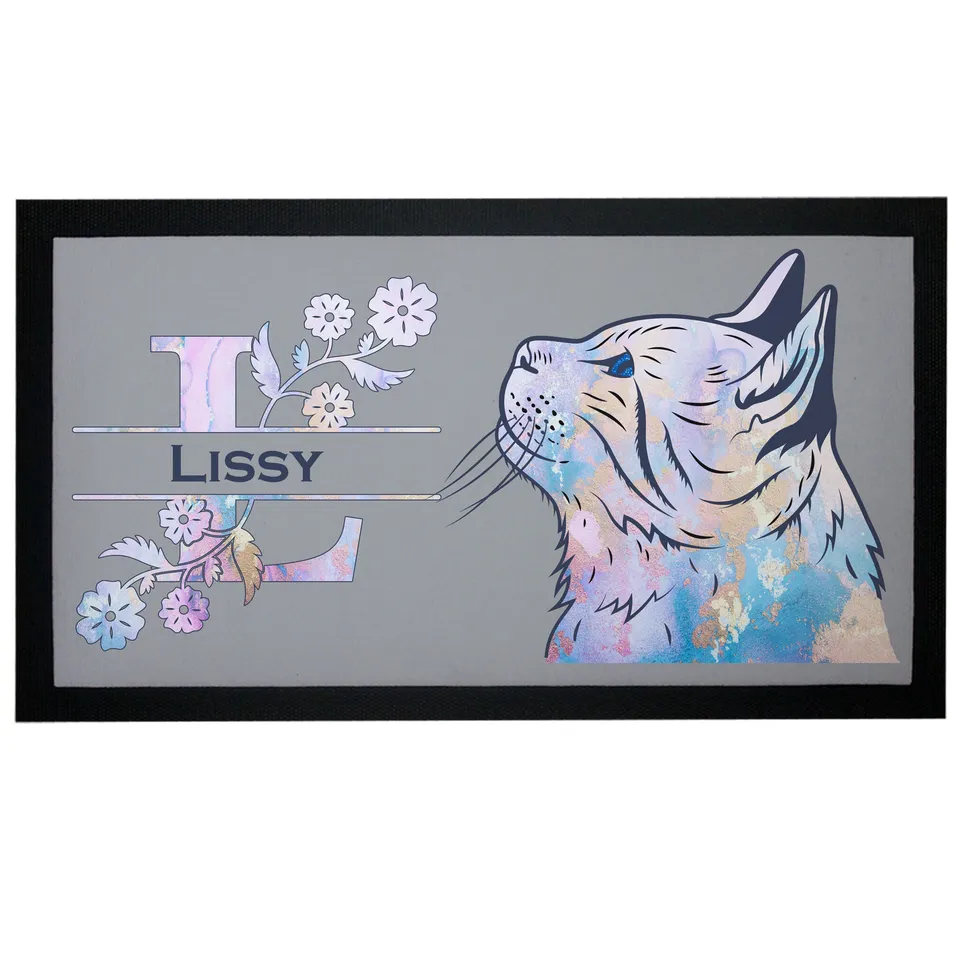 geschenke364-futtermatten-napfunterlage-katze-mit-name-floral-pastell-personalis image 1