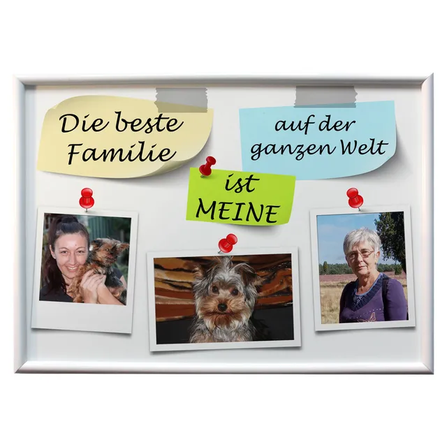 geschenke364-wandbilder-beste-familie-alu-tafel-mit-fotos-im-rahmen-20x30 image 1
