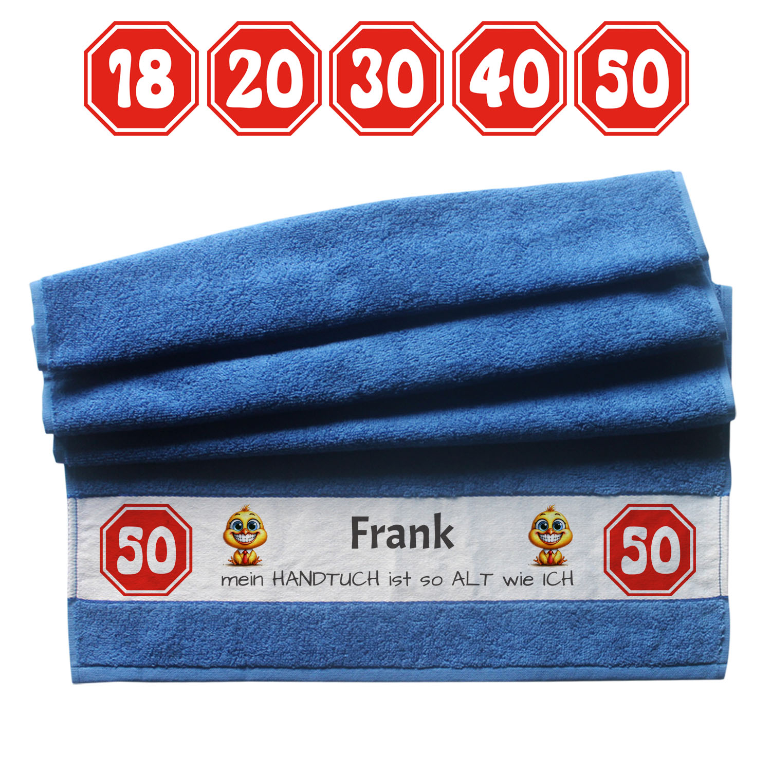geschenke364-handt-cher-smile-handtuch-blau-mit-name-50x100-geburtstag image 1
