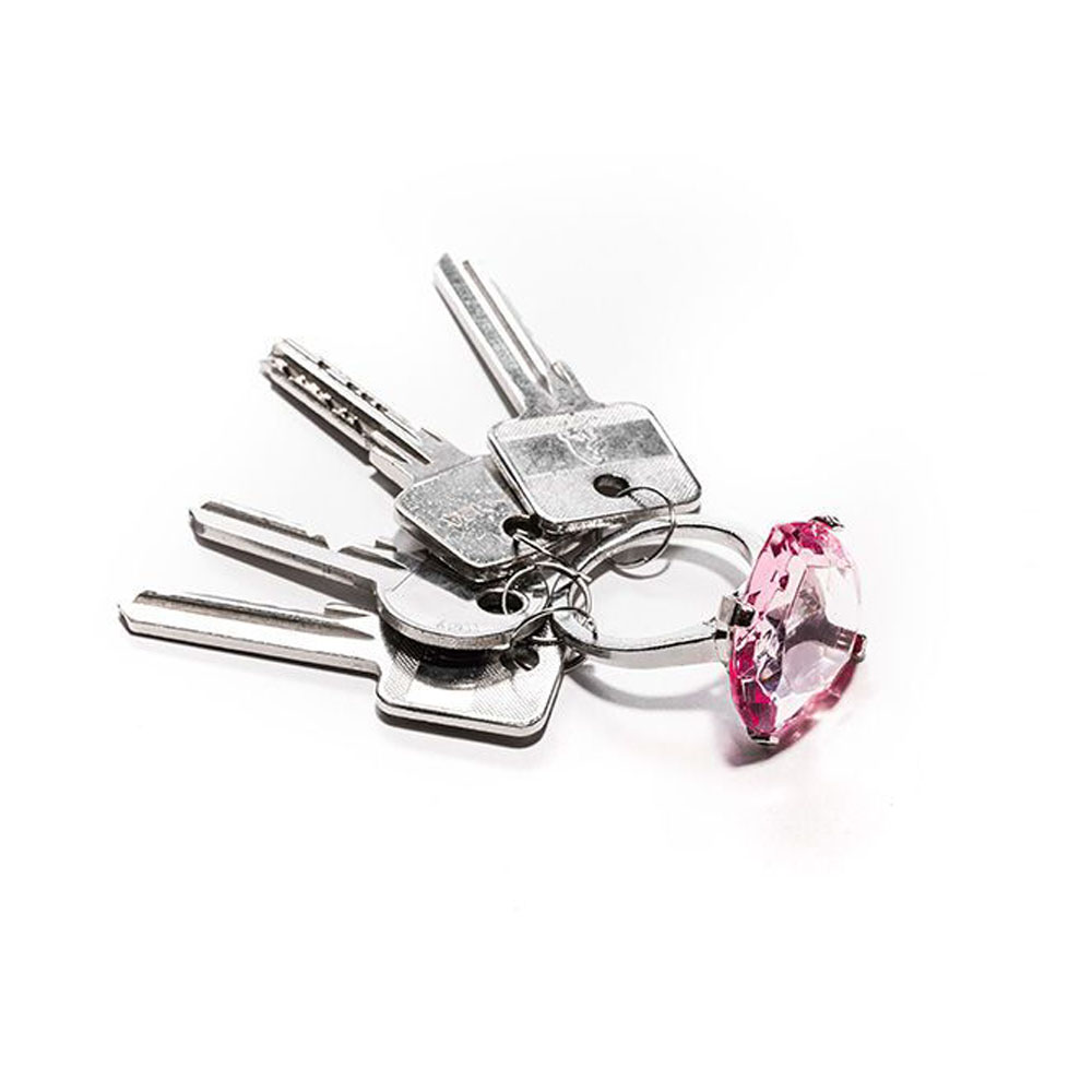 geschenke364-schl-sselanh-nger-diamant-herz-pink-5er-set image 2