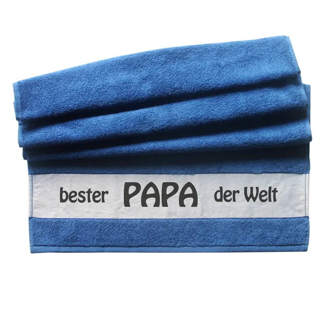 geschenke364-handt-cher-handtuch-bester-papa-50x100-blau image 1