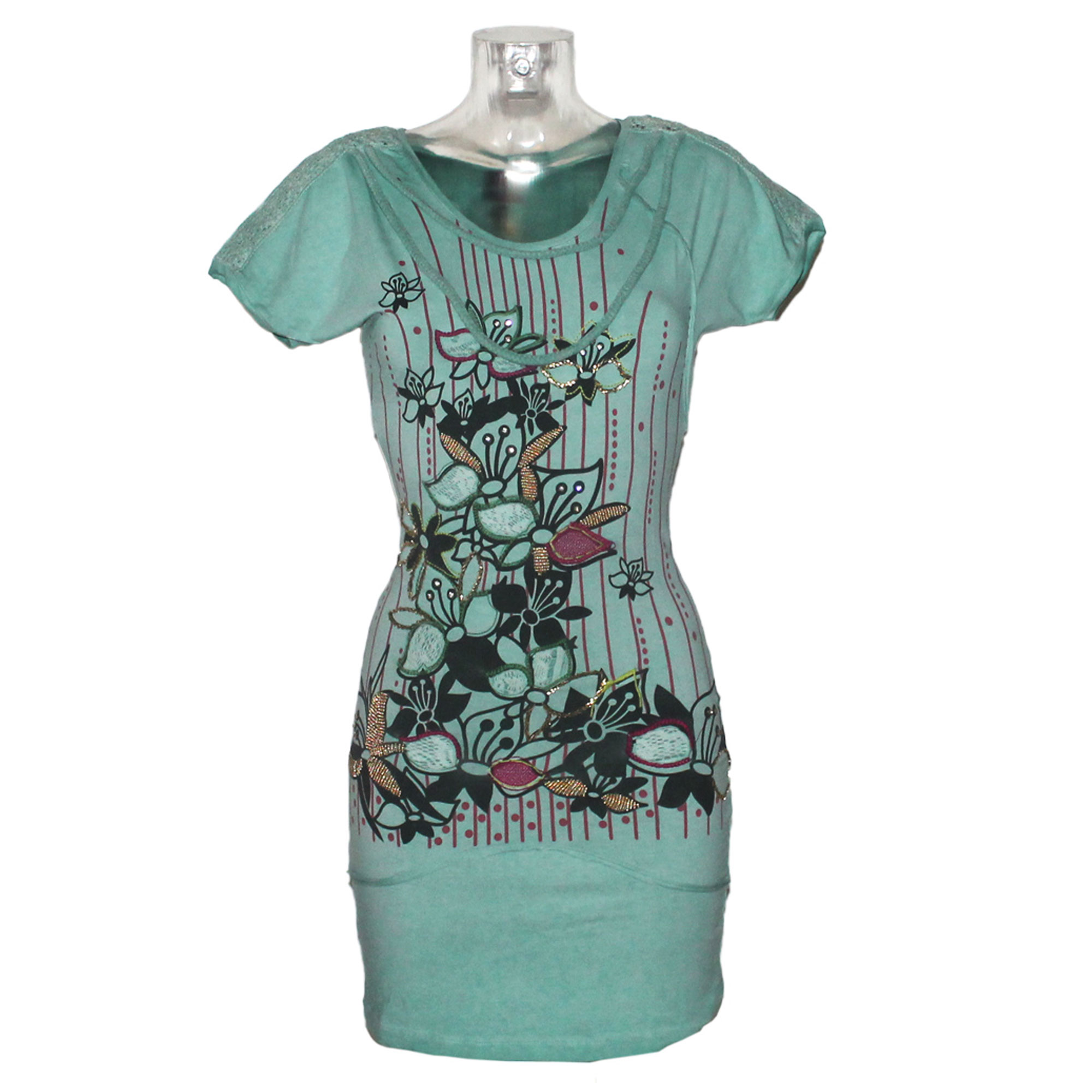 signet-minikleid-3259-damen-kleid-mint-gr-n-mit-applikationen image 1