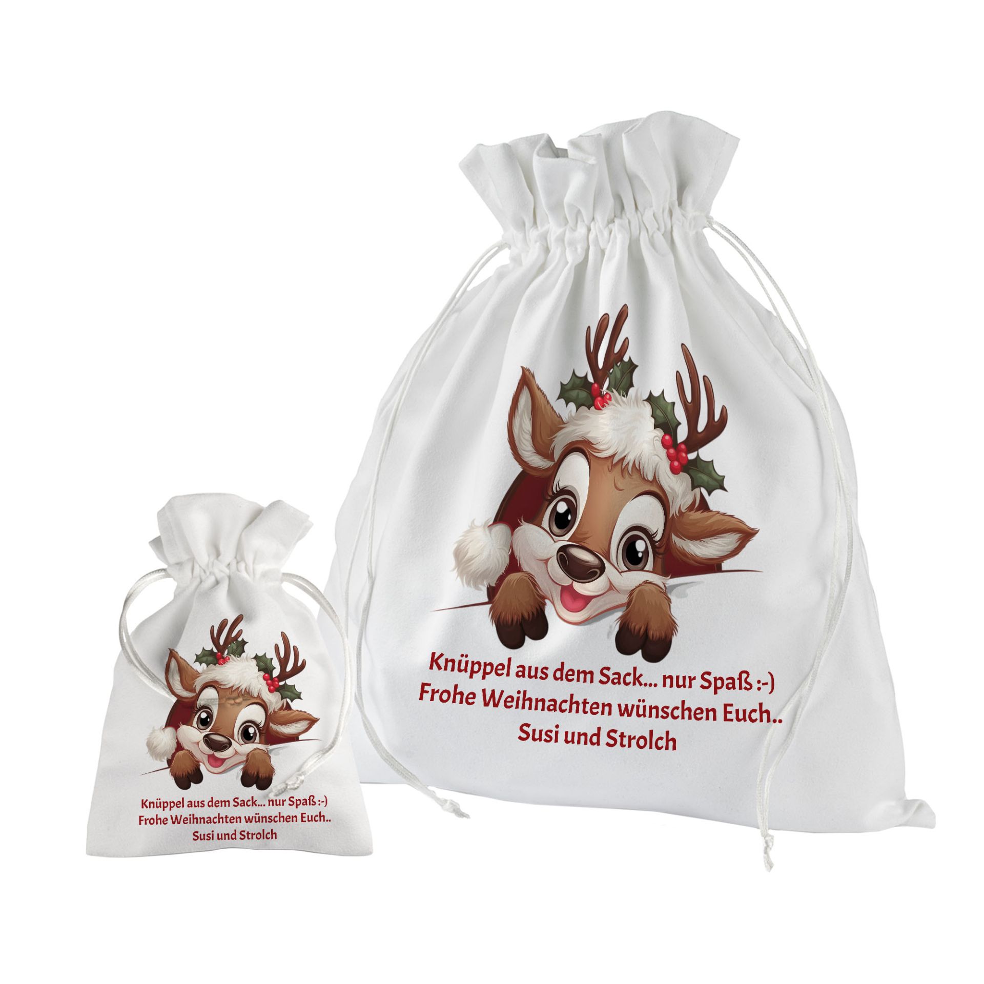 geschenke364-rentier-geschenkbeutel-weihnachten-mit-text-polyester image 2