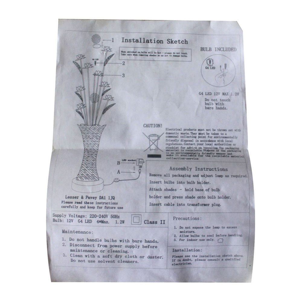 geschenke364-heimdeko-blumen-lampe-schwarz-vase-tischleuchte-80-cm image 2