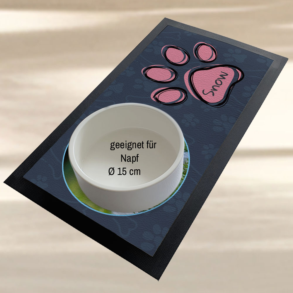 geschenke364-futtermatten-napfunterlage-pfote-mit-foto-name-44-cm image 3