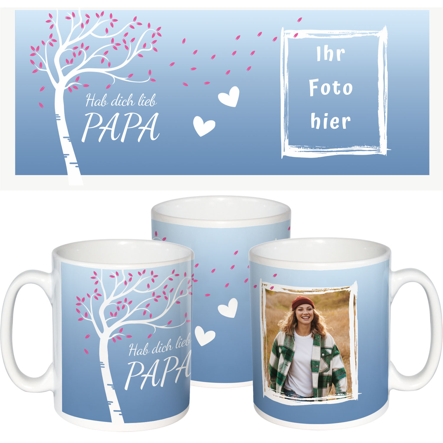 geschenke364-papa-hab-dich-lieb-fototasse-mit-foto-blau image 2