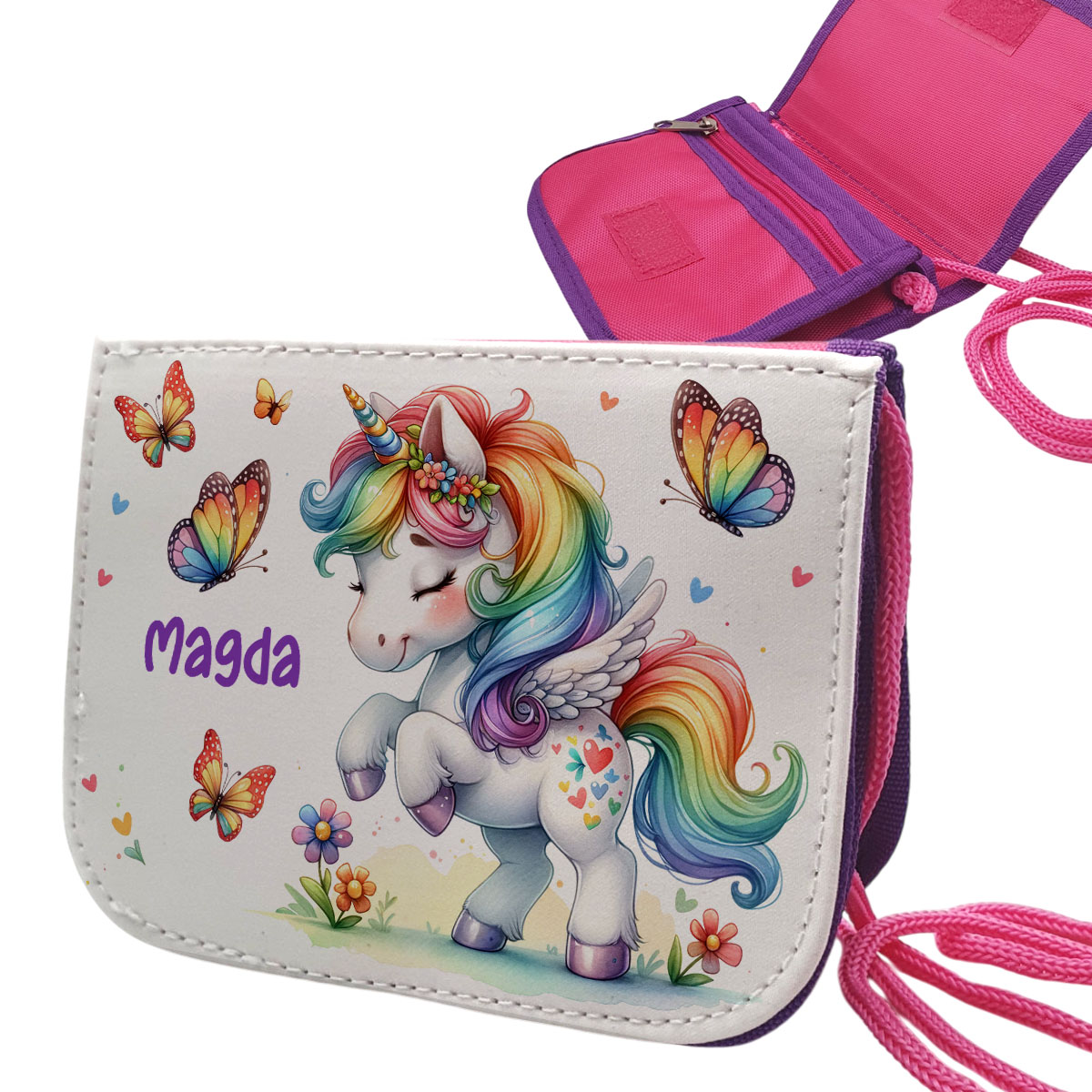 geschenke364-geldbeutel-brustbeutel-einhorn-rosa-mit-name image 2