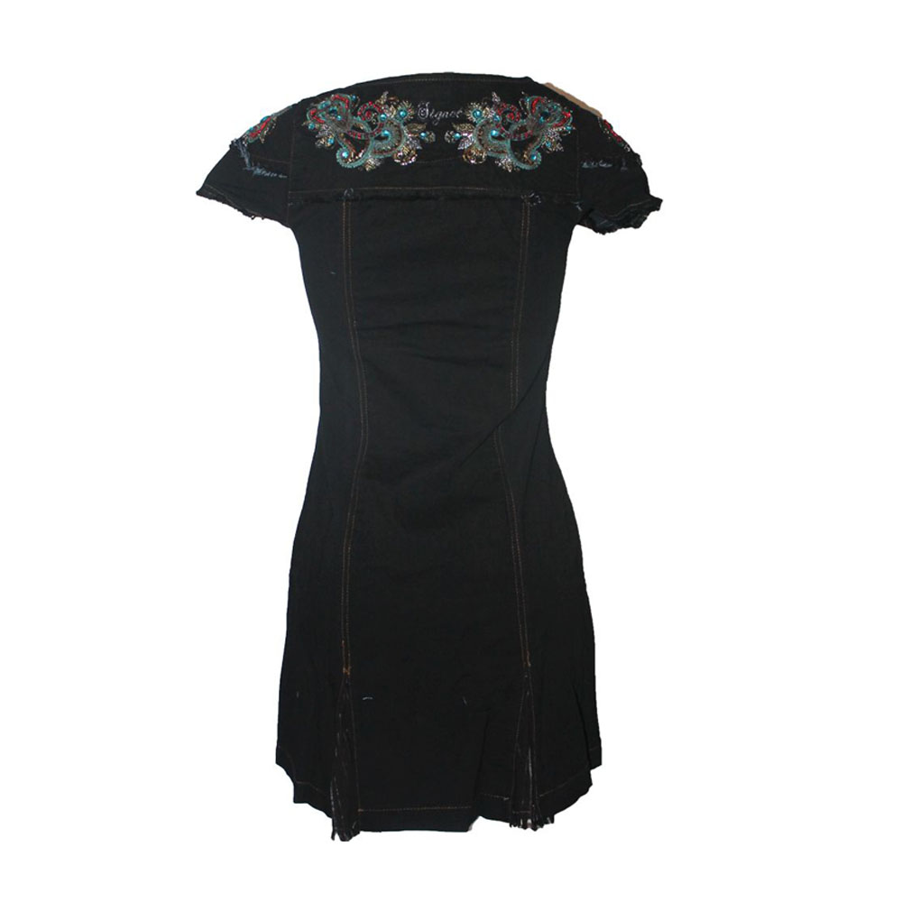 signet-3189-damen-minikleid-gr-s-schwarz-stickerei-baumwolle image 3